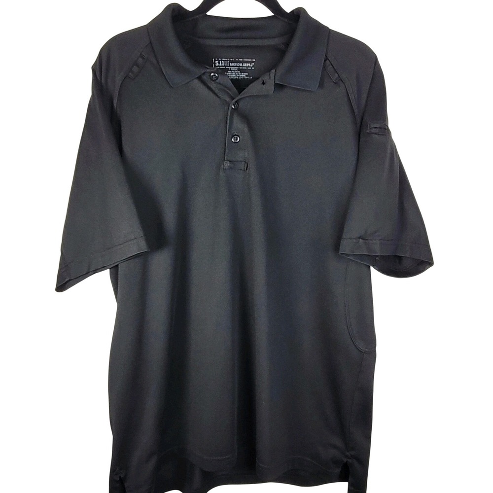 5.11 Tactical Performance Short Sleeve Polo Shirt Men's‎ Large Black Gorpcore